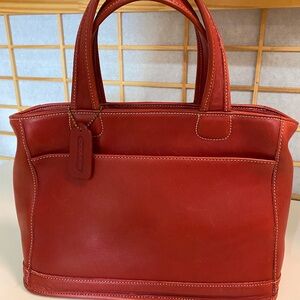 COACH Bleecker Vintage Red Leather Handbag. In excellent condition!